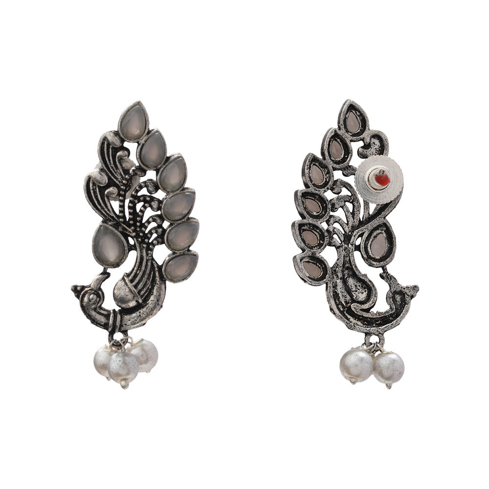 Mayur Pride stud earrings (Grey)