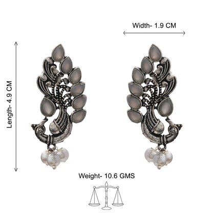Mayur Pride stud earrings (Grey)