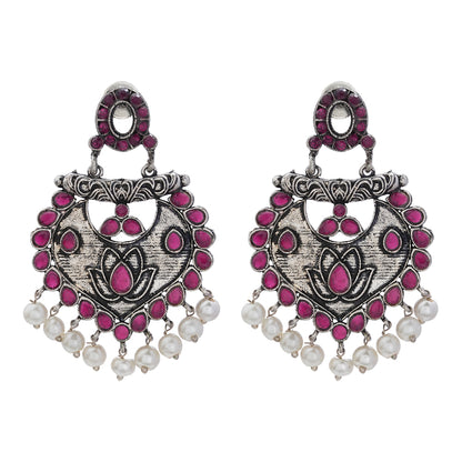 Phuljhadi prestine Dangler earrings (Red)