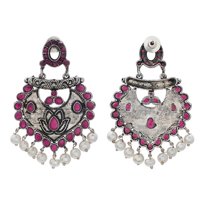 Phuljhadi prestine Dangler earrings (Red)