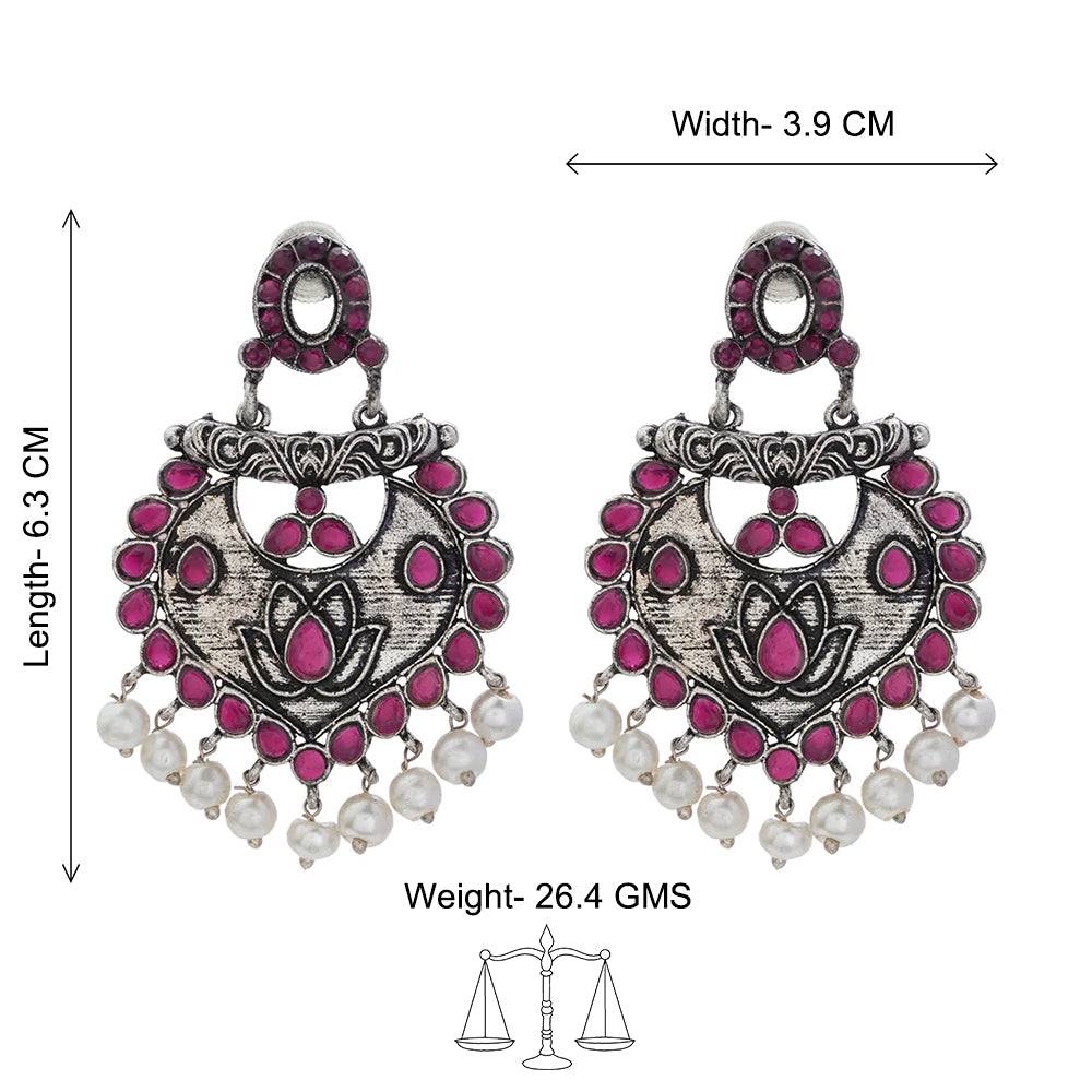 Phuljhadi prestine Dangler earrings (Red)