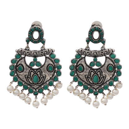 Phuljhadi prestine Dangler earrings (Green)