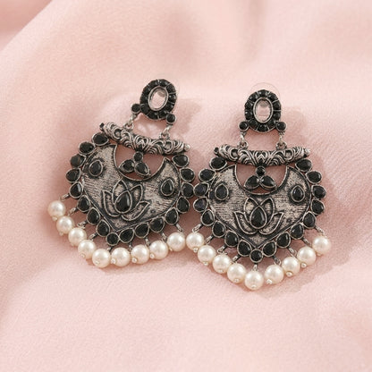 Phuljhadi prestine Dangler earrings (Black)