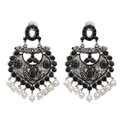 Phuljhadi prestine Dangler earrings (Black)