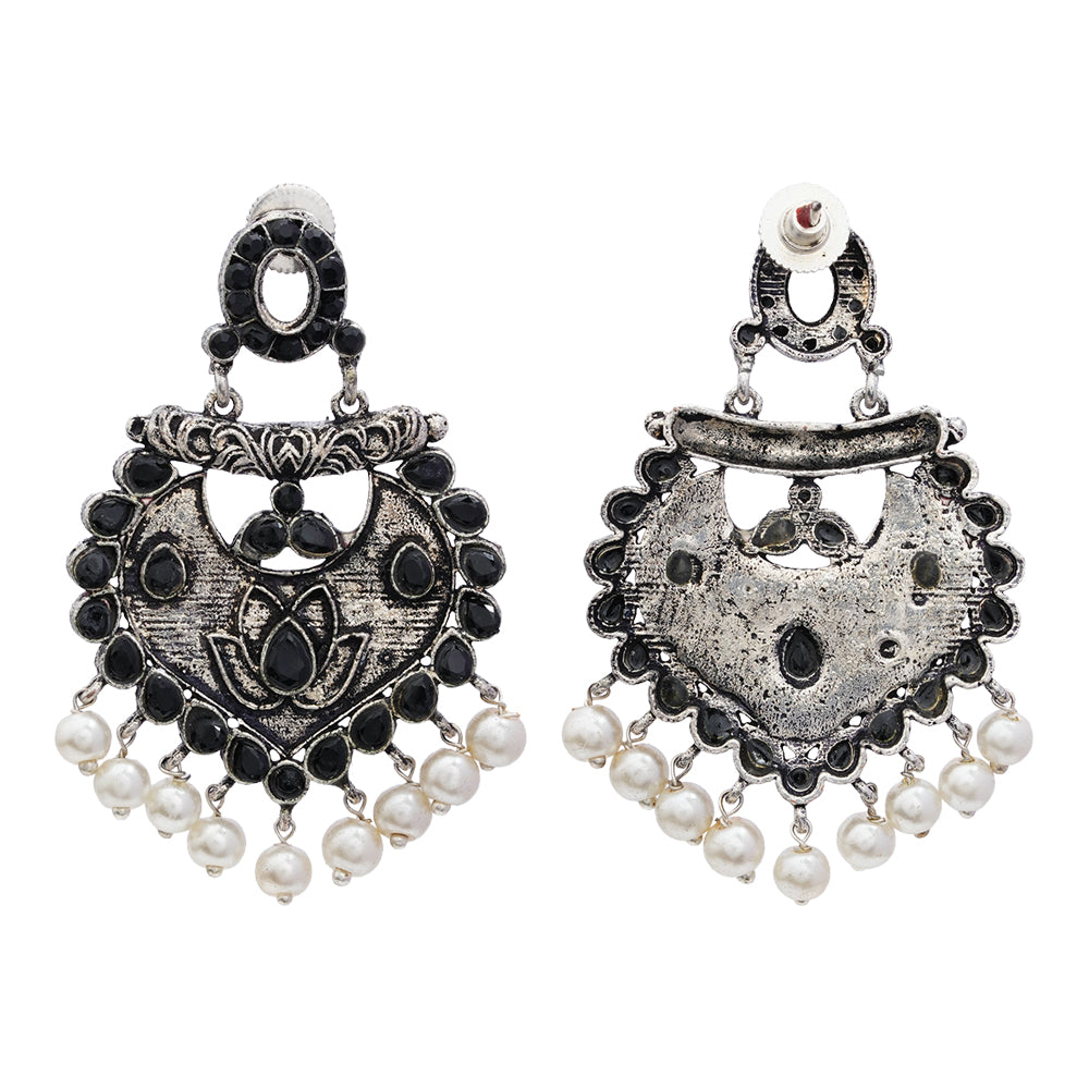 Phuljhadi prestine Dangler earrings (Black)