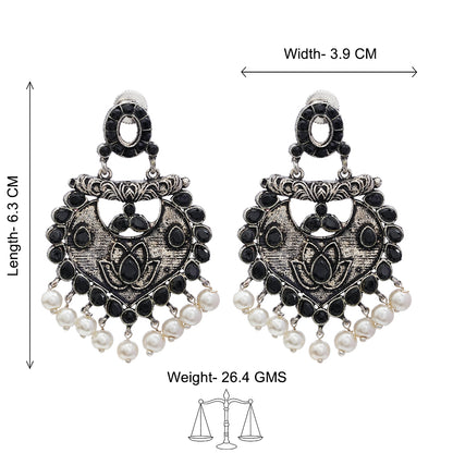 Phuljhadi prestine Dangler earrings (Black)