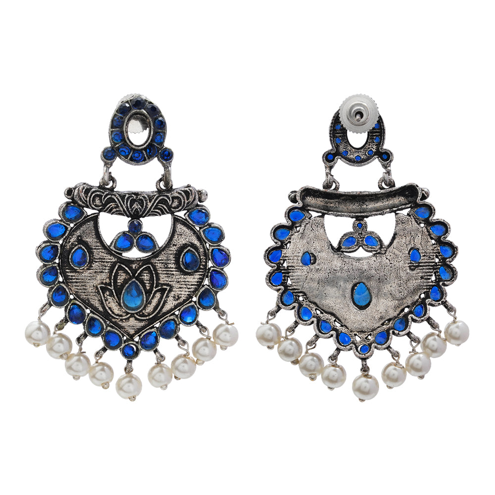 Phuljhadi prestine Dangler earrings (Blue)