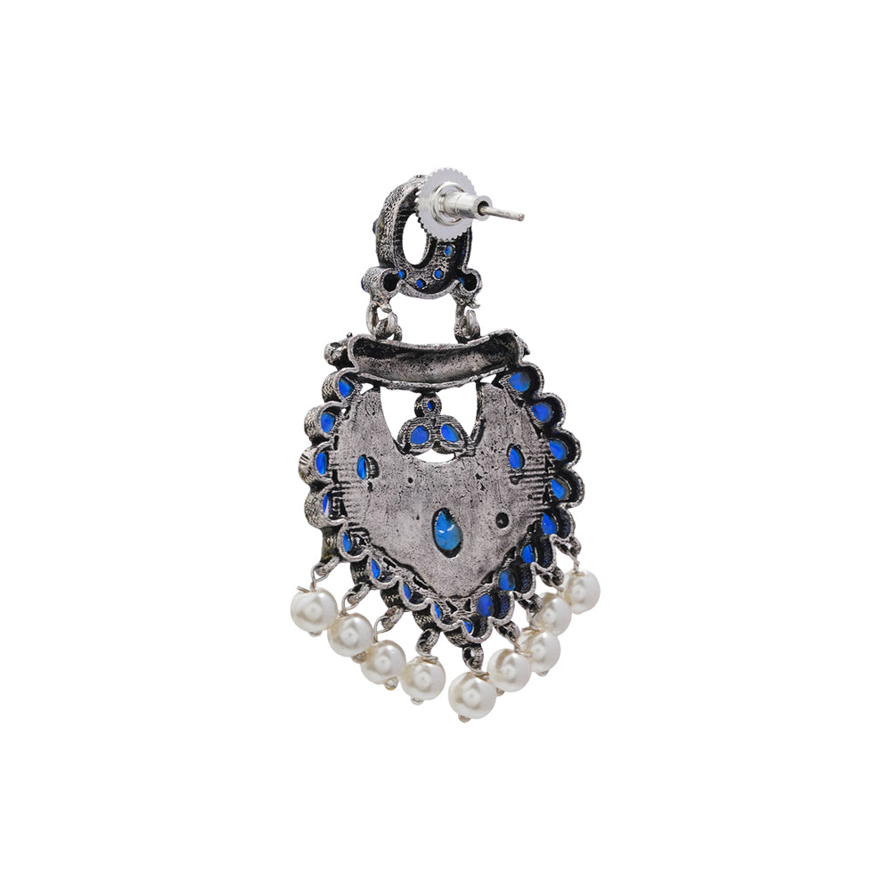 Phuljhadi prestine Dangler earrings (Blue)