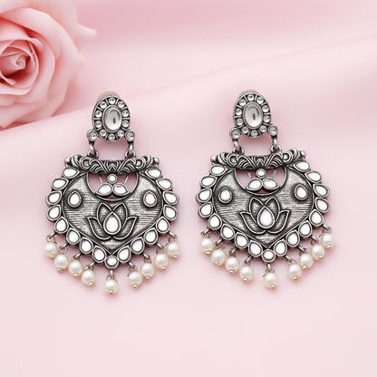 Phuljhadi prestine Dangler earrings (White)