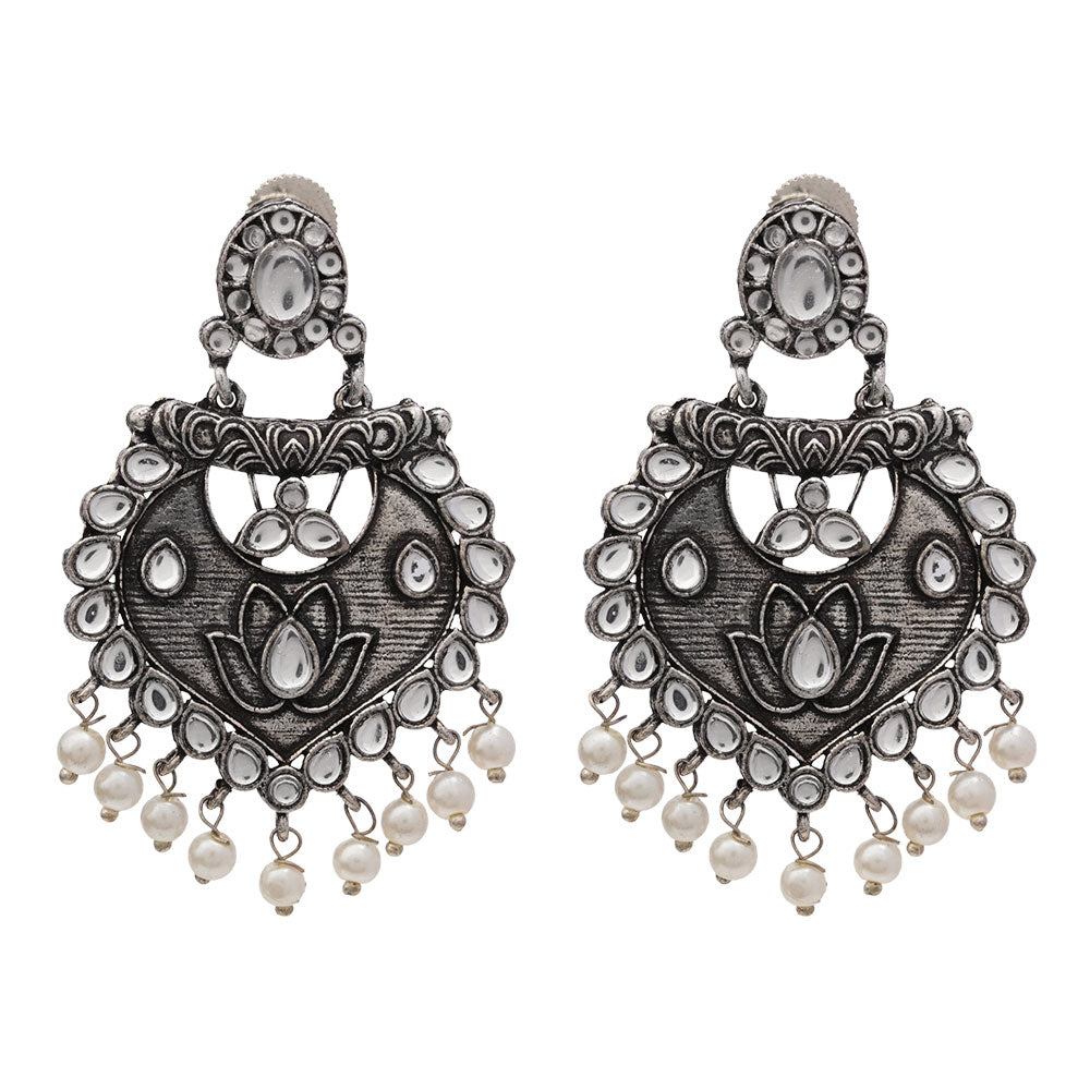 Phuljhadi prestine Dangler earrings (White)