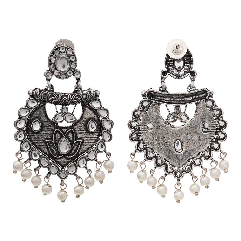 Phuljhadi prestine Dangler earrings (White)