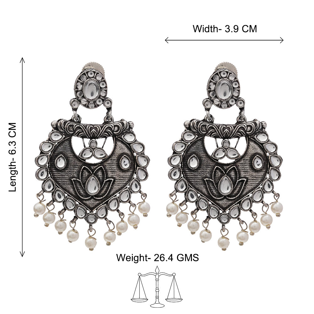Phuljhadi prestine Dangler earrings (White)