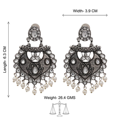 Phuljhadi prestine Dangler earrings (White)
