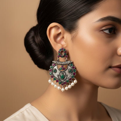 Phuljhadi prestine Dangler earrings (Multicolored)
