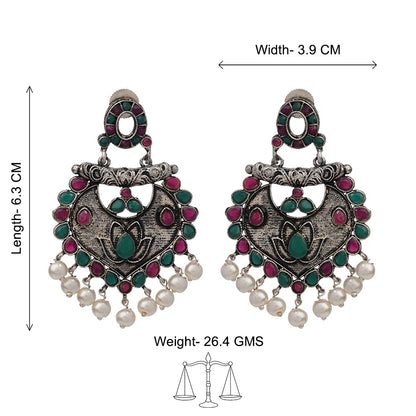 Phuljhadi prestine Dangler earrings (Multicolored)