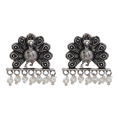 StylishKudi Oxidised Silver Earrings&Chandbali Earrings ComboSet for Women&girl