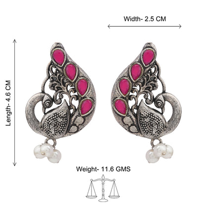 Ferocious Feathers stud earrings (Red)