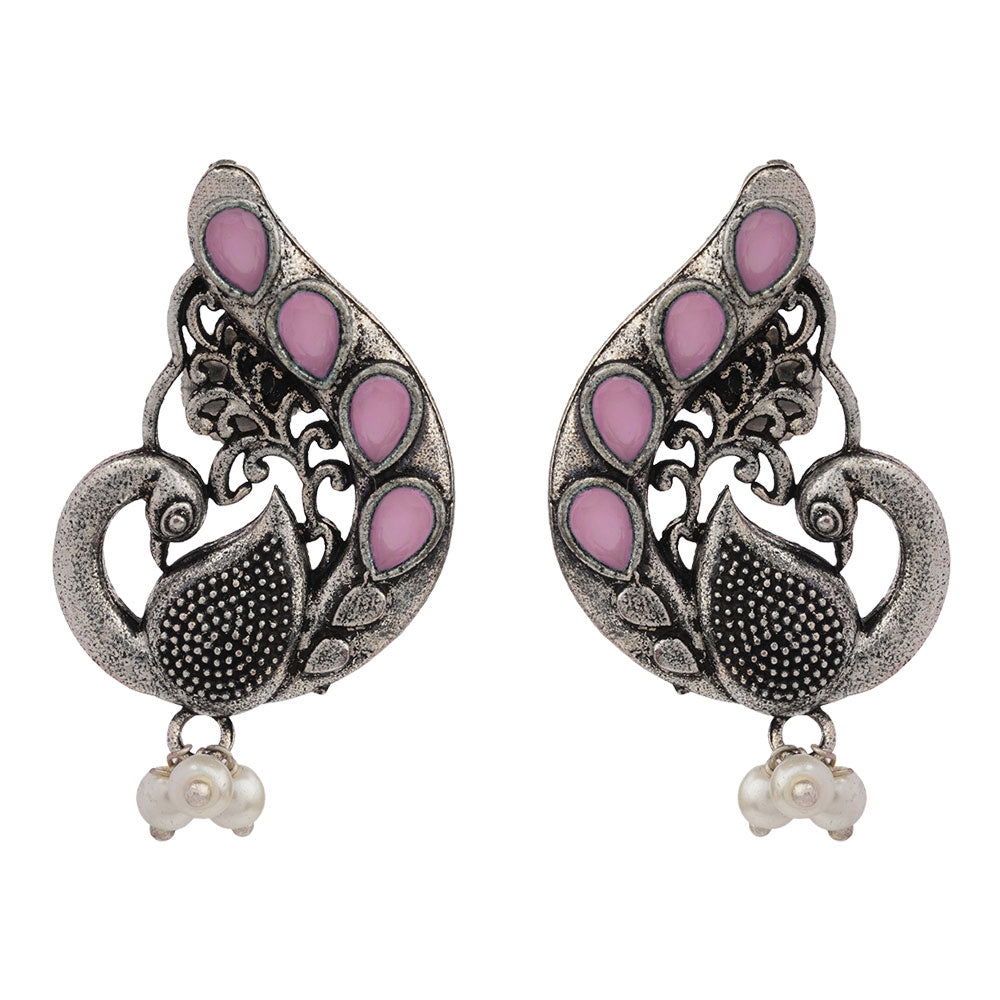 Ferocious Feathers stud earrings (Baby Pink)