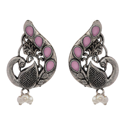 Ferocious Feathers stud earrings (Baby Pink)