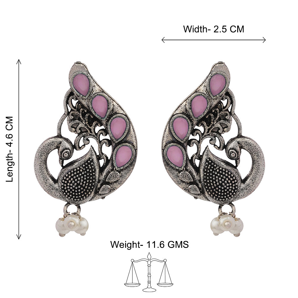 Ferocious Feathers stud earrings (Baby Pink)