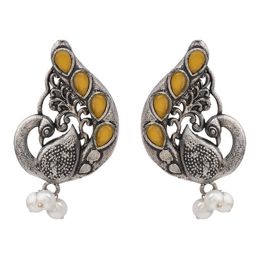 Ferocious Feathers stud earrings (Yellow)