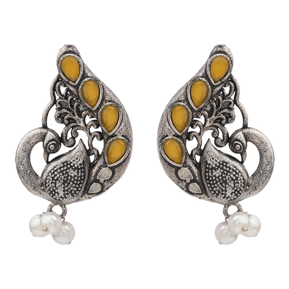 Ferocious Feathers stud earrings (Yellow)