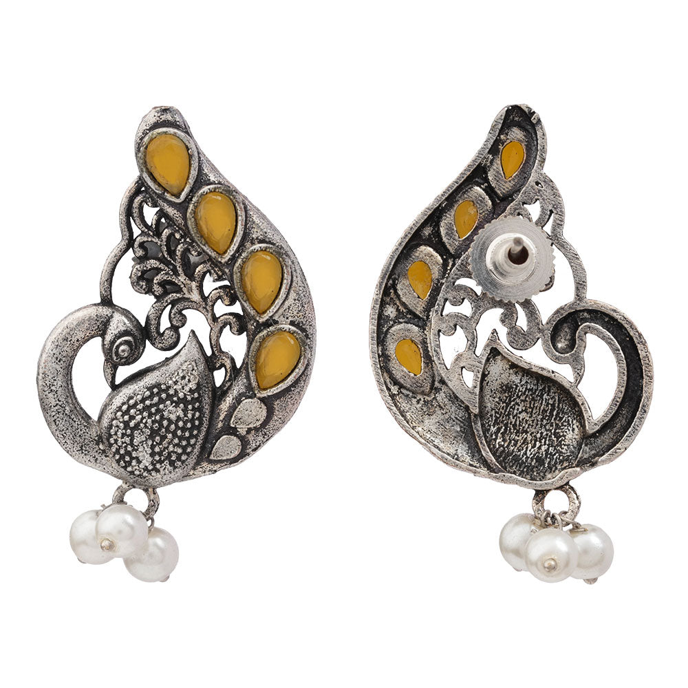 Ferocious Feathers stud earrings (Yellow)