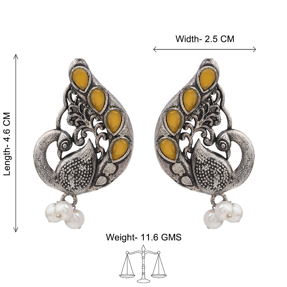 Ferocious Feathers stud earrings (Yellow)