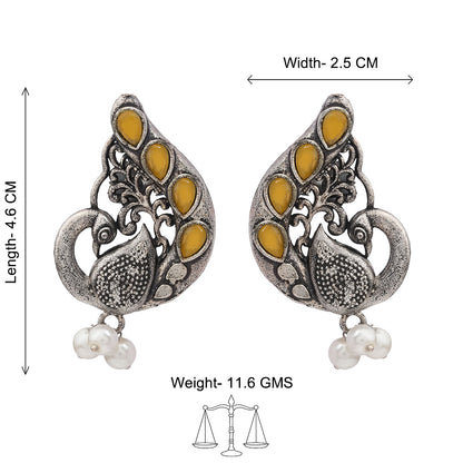 Ferocious Feathers stud earrings (Yellow)