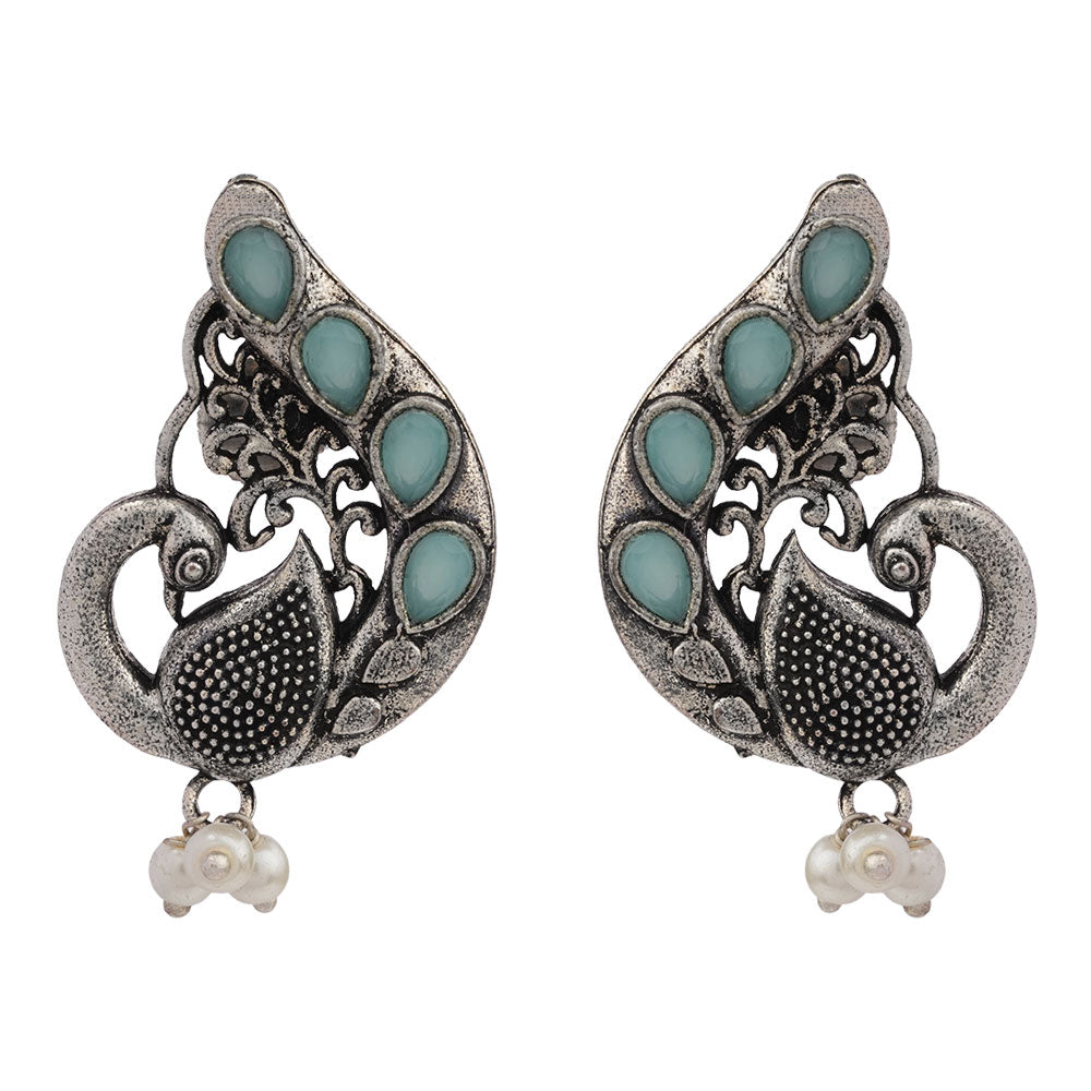 Ferocious Feathers stud earrings (Mint)