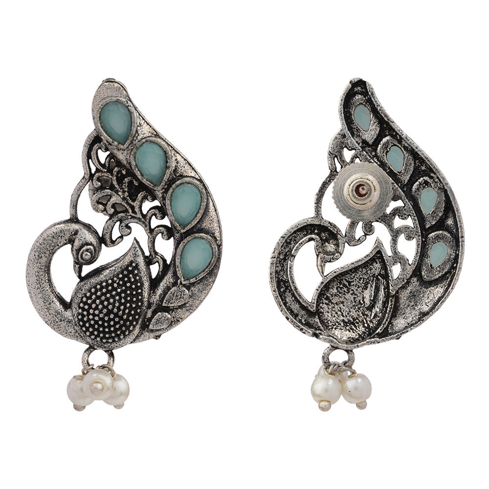Ferocious Feathers stud earrings (Mint)