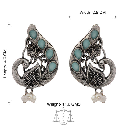 Ferocious Feathers stud earrings (Mint)