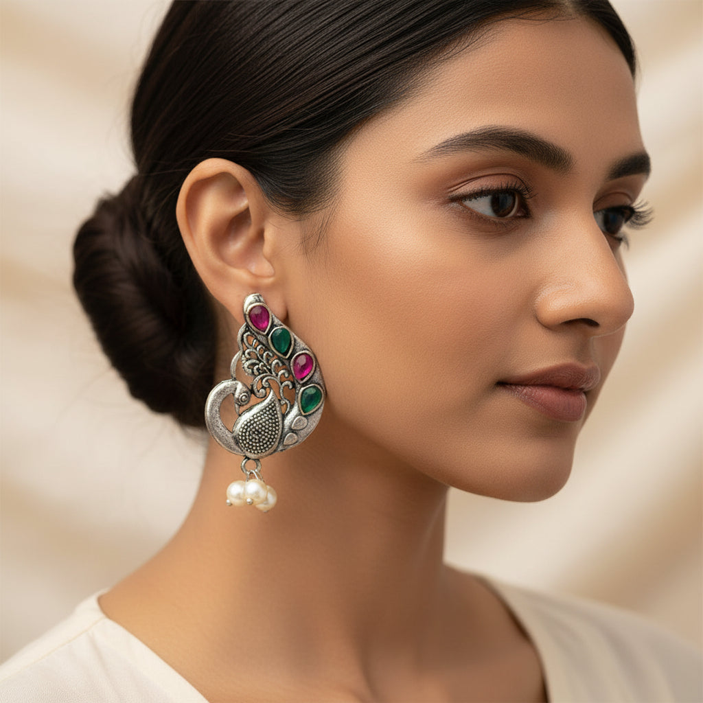 Ferocious Feathers stud earrings (Multicolored)