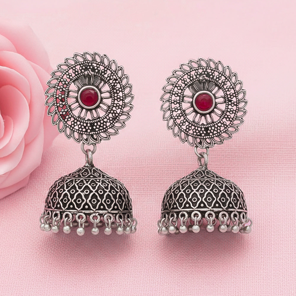 Jhilmil jhumki earring (Red)