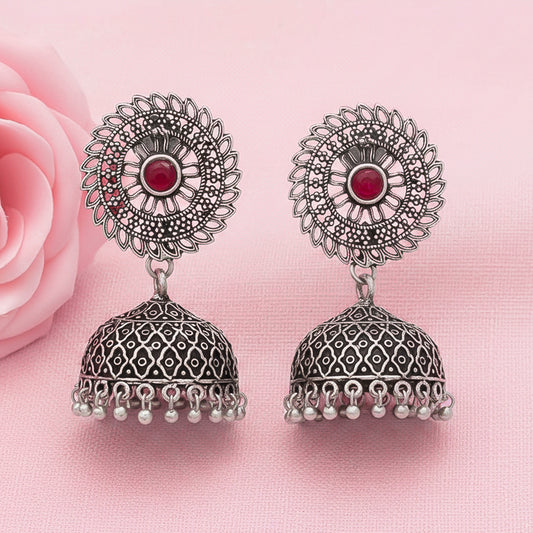 Jhilmil jhumki earring (Red)
