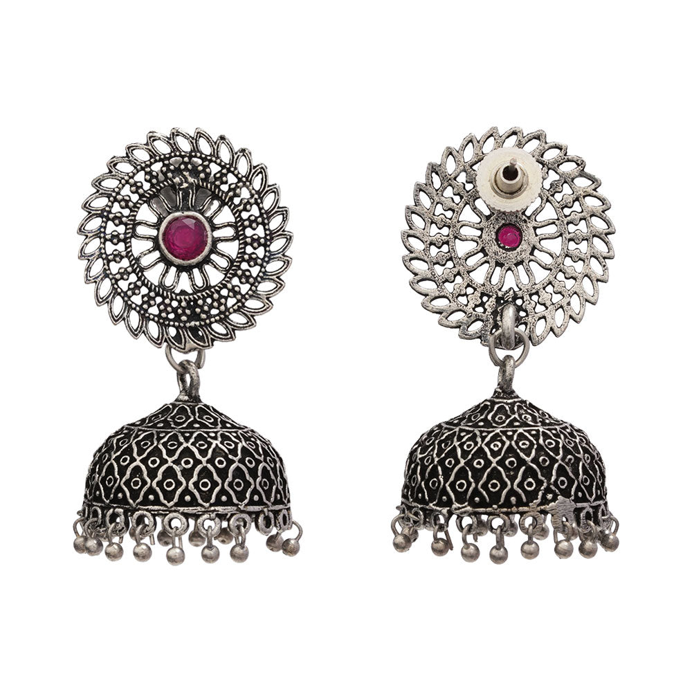 Jhilmil jhumki earring (Red)