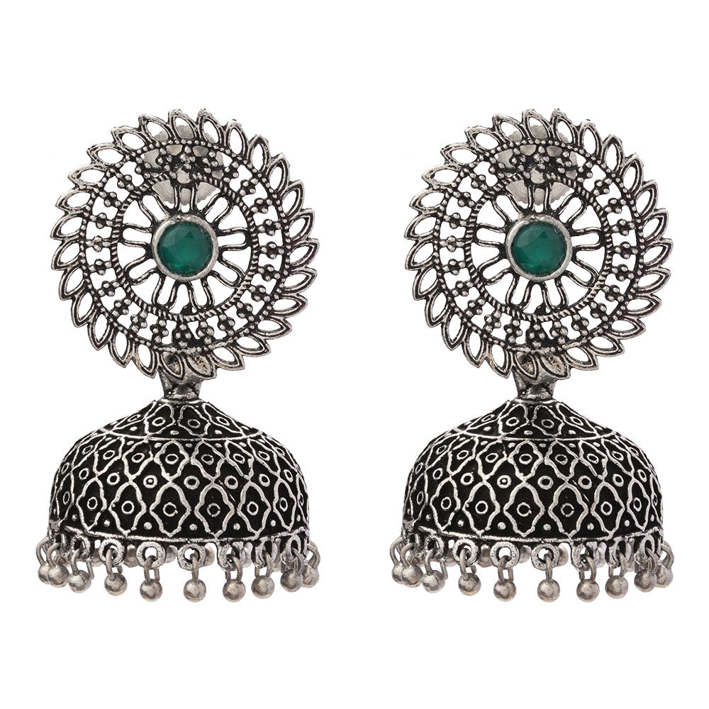 Jhilmil jhumki earring (Green)