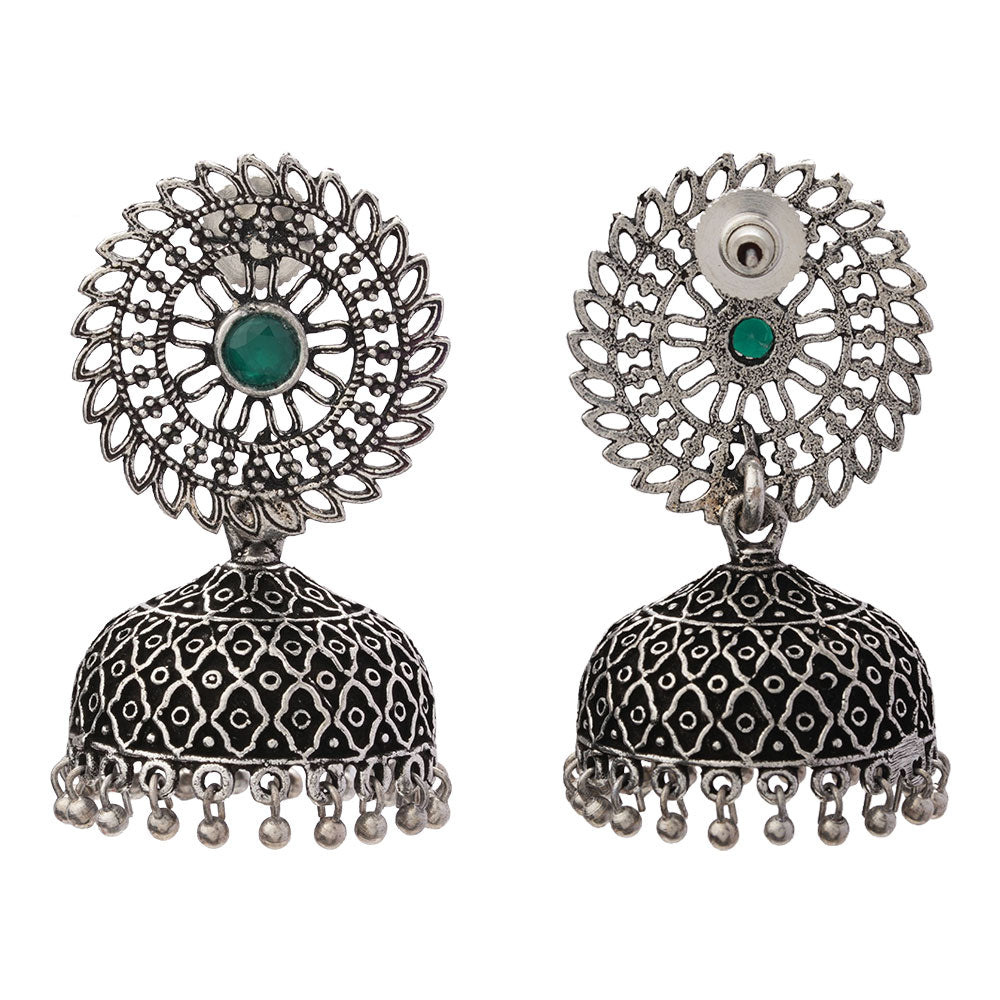 Jhilmil jhumki earring (Green)