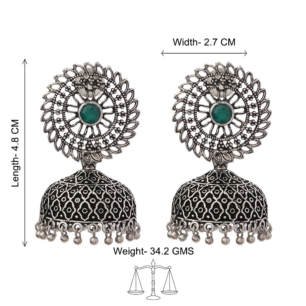 Jhilmil jhumki earring (Green)
