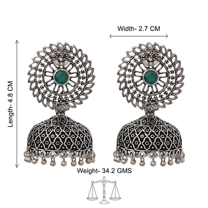 Jhilmil jhumki earring (Green)