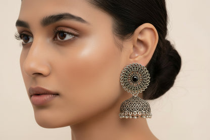 Jhilmil jhumki earring (Black)