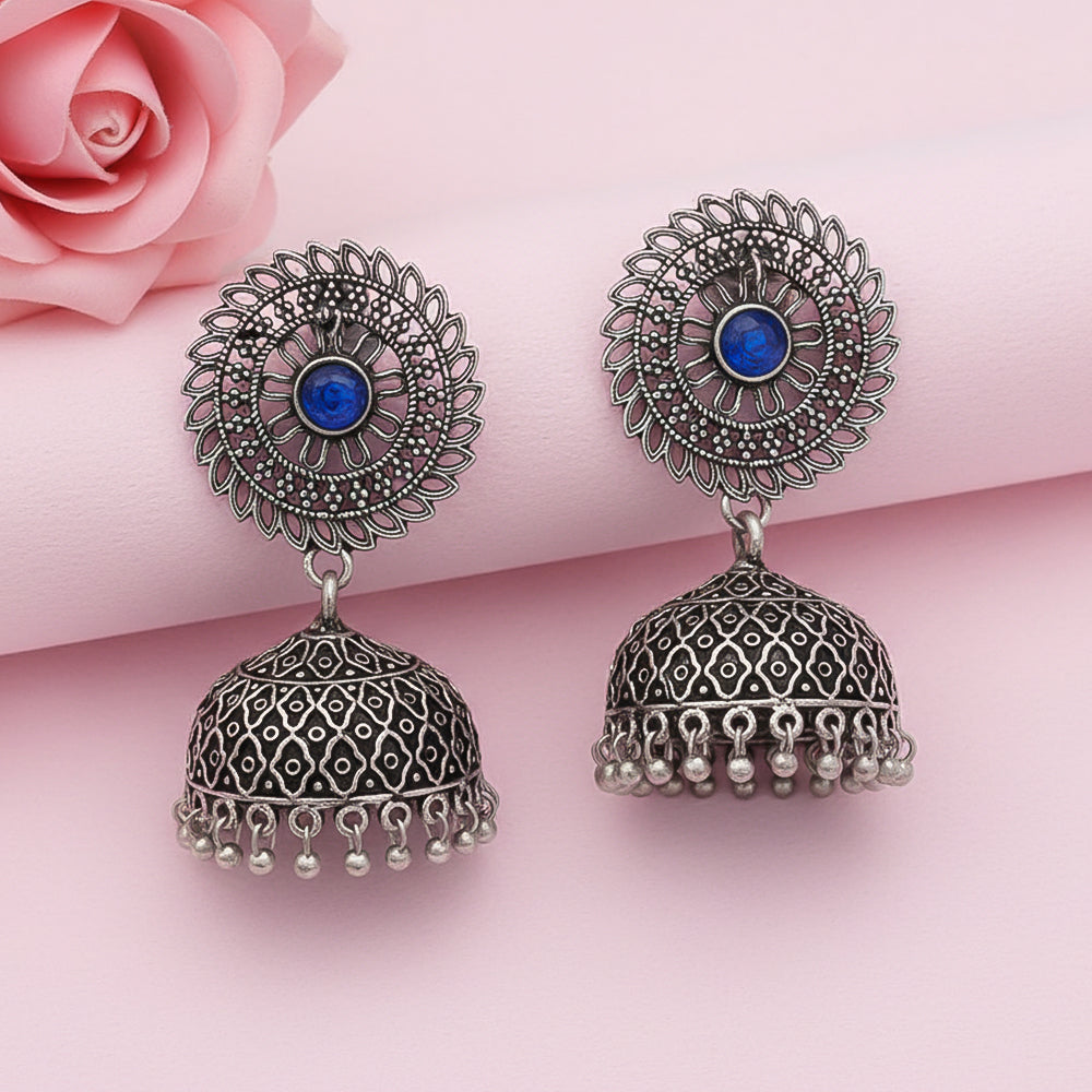 Jhilmil jhumki earring (Blue)