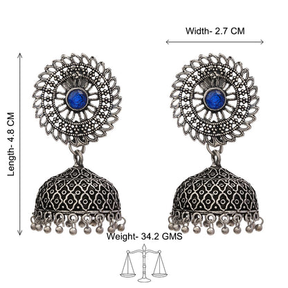 Jhilmil jhumki earring (Blue)