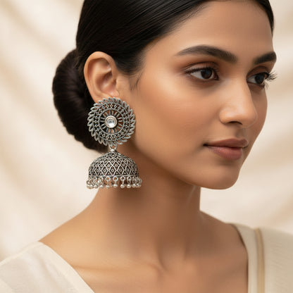 Jhilmil jhumki earring (White)