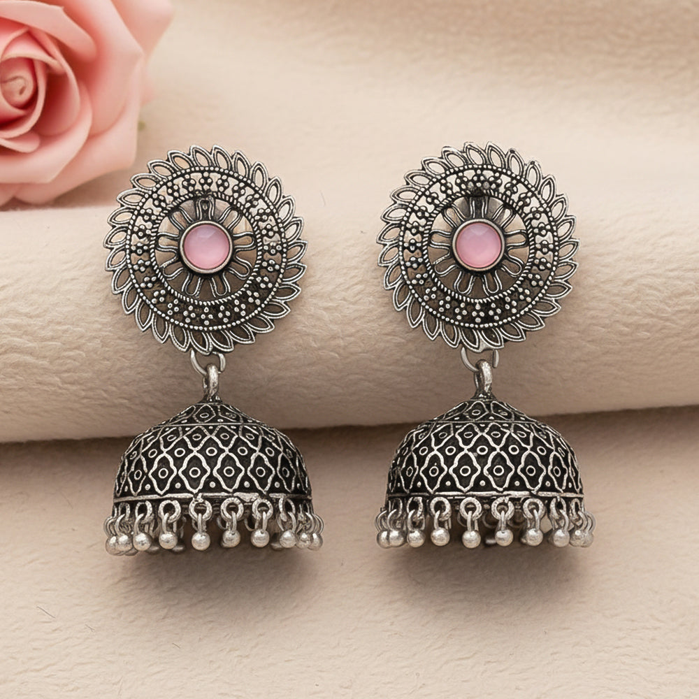 Jhilmil jhumki earring (Baby Pink)