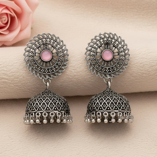 Jhilmil jhumki earring (Baby Pink)