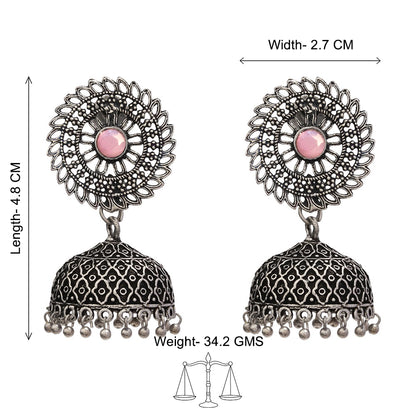 Jhilmil jhumki earring (Baby Pink)