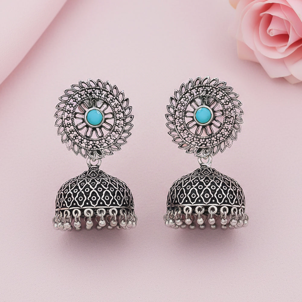 Jhilmil jhumki earring (Sky Blue)