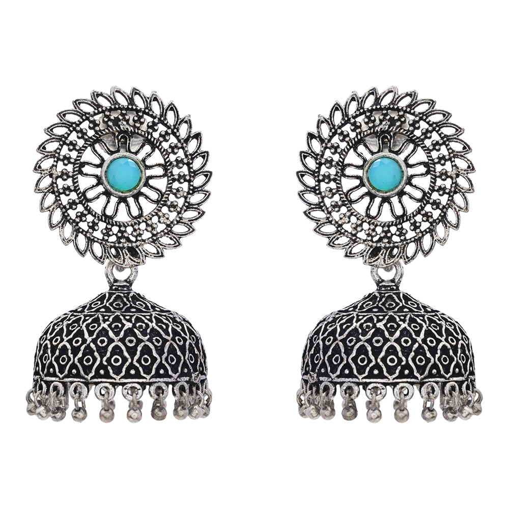 Jhilmil jhumki earring (Sky Blue)