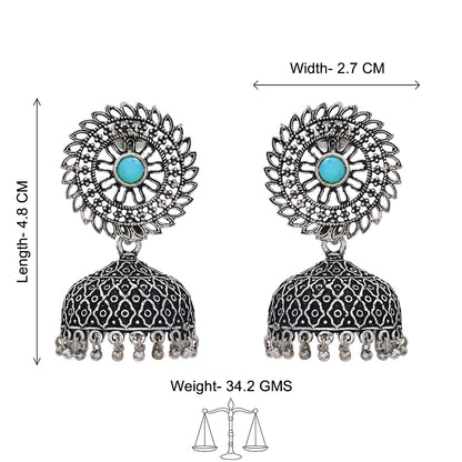 Jhilmil jhumki earring (Sky Blue)
